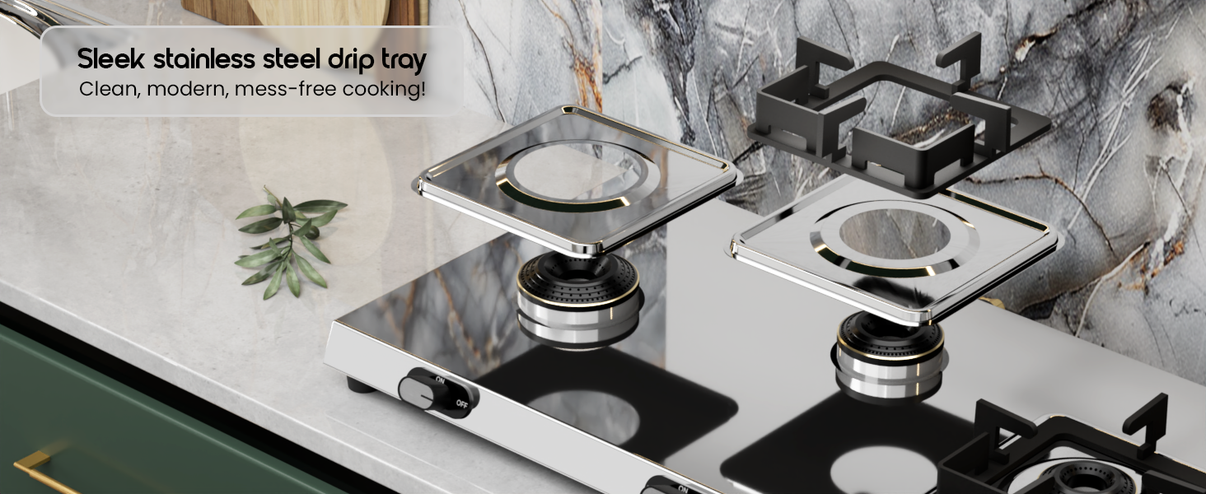 | 3 Burner Stainless Steel Gas Stove | 5 Year Body & Burner